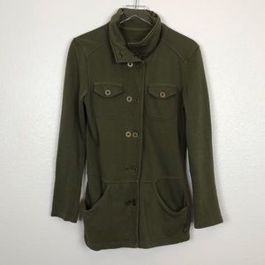 prAna Tori military style jacket olive green MED